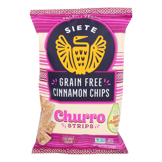 Siete - Churros en tiras con canela - Caja de 12 - 5 oz