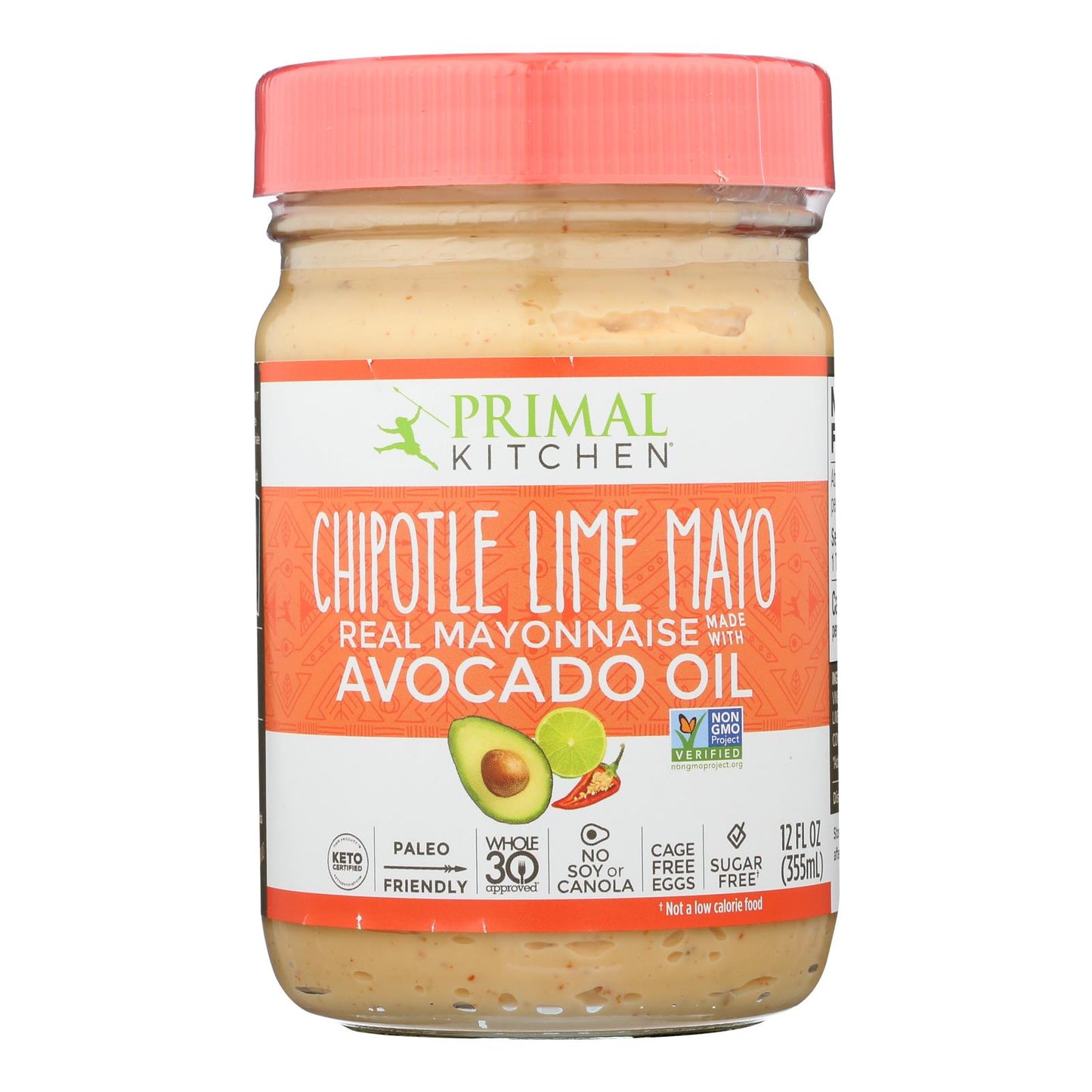 Primal Kitchen Mayonesa con chipotle y lima - Aceite de aguacate - Caja de 6 - 12 oz.