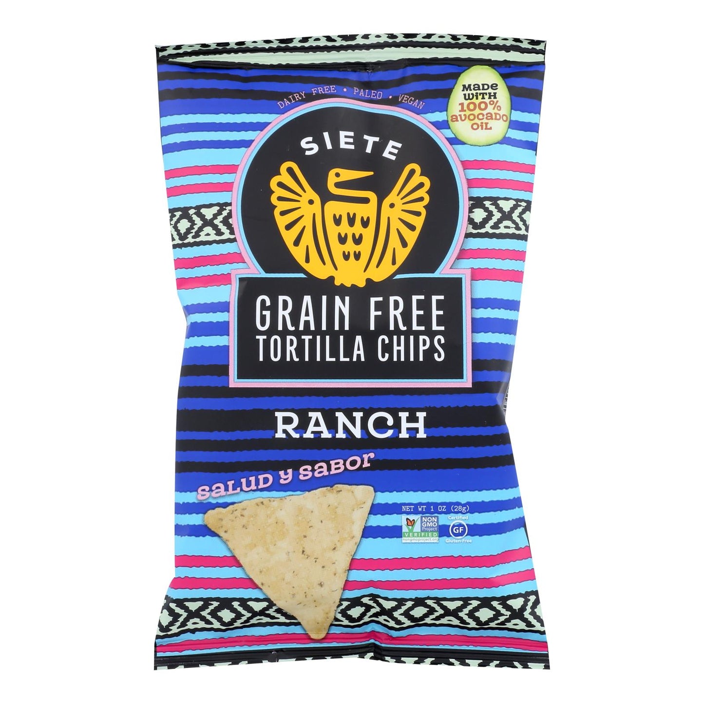 Siete - Tortilla Chips Ranch - Case Of 24 - 1 Oz