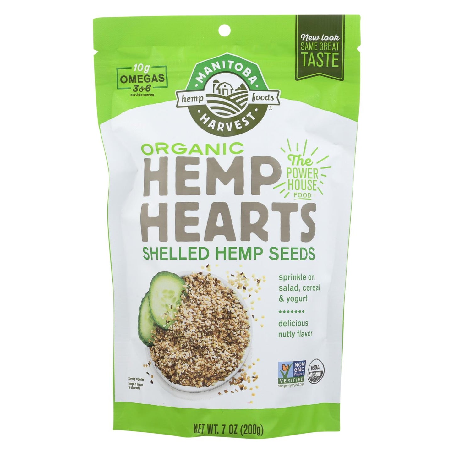 Corazones de cáñamo orgánicos de Manitoba Harvest, sin cáscara, 7 oz